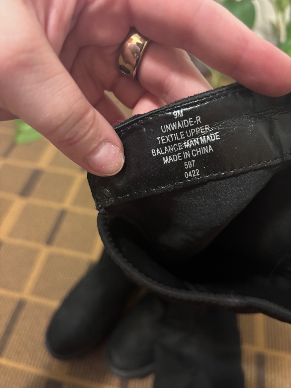 Black Textile Boots